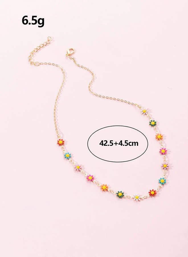 Take Two Take Two Flower Decor Necklace