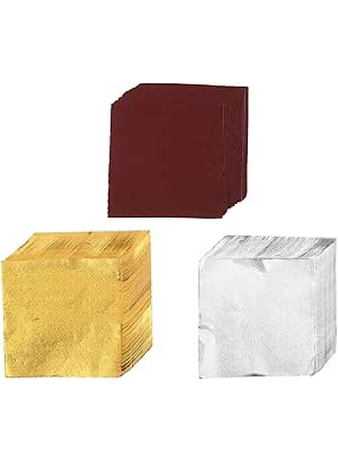 3 Pack Aluminum Foil Candy Wrappers Square Chocolate Caramel Sugar Wraps Packaging Decoration - Image 1