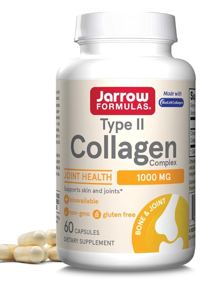 جارو فورملاز مركب الكولاجين من النوع الثاني يدعم صحة البشرة والمفاصل، 60 كبسولة، كمية تكفي 30 يومًا