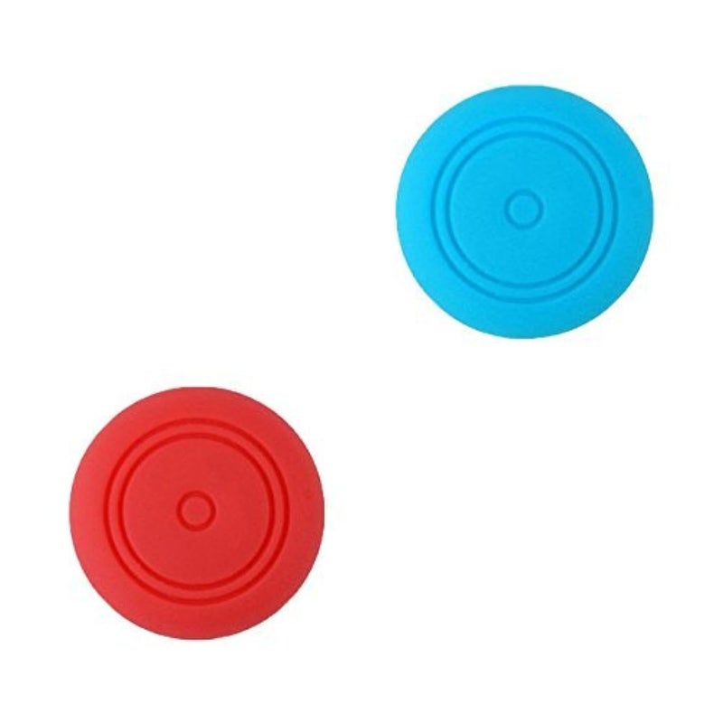 Analog Controller Gamepad Thumb Stick Grips Thumbsticks Joystick Cap Cover for Switch NS Controller (Red + Blue)