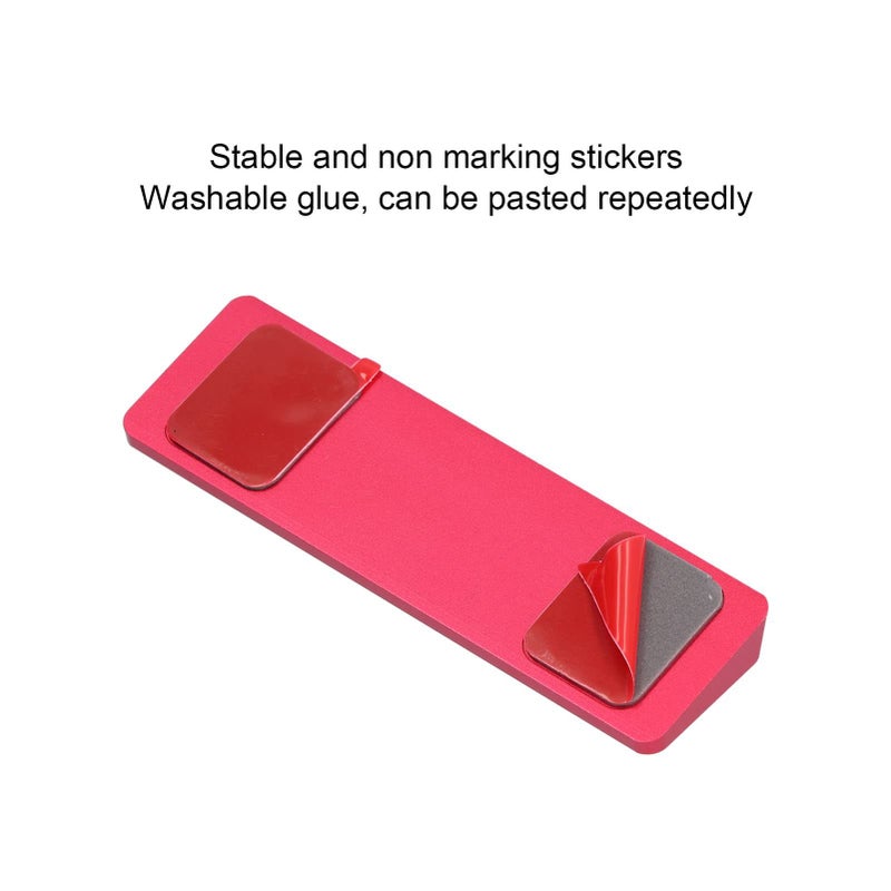 Red Aluminum Alloy Temporary Parking Card With Phone Number Plate - Image 5
