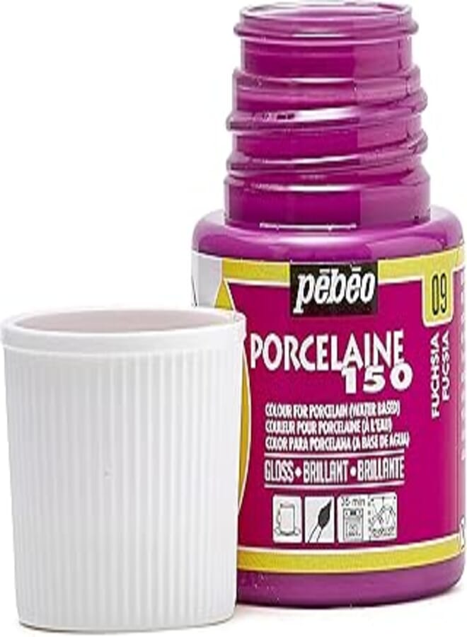 Pebeo Porcelaine 150 China Paint 45-Milliliter Bottle, Fuchsia