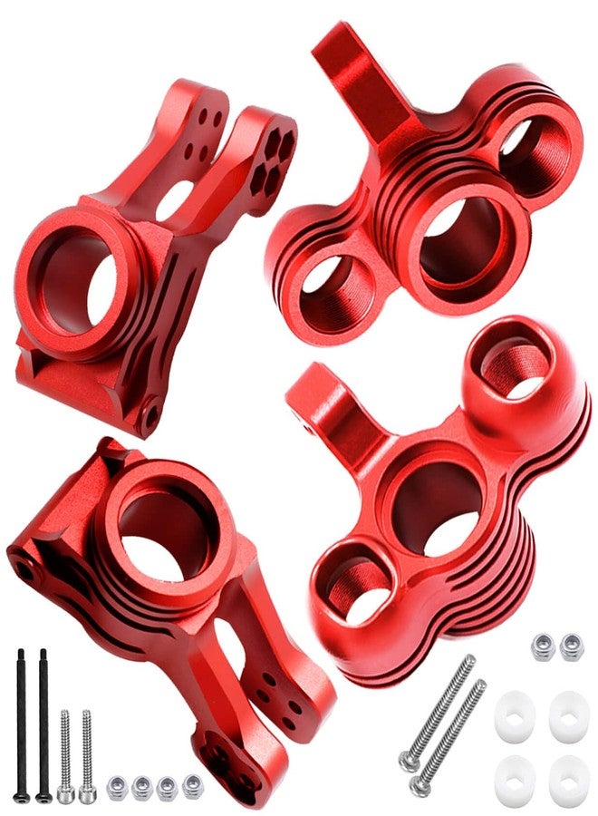ARRCat Front Rear Knuckle Arms Upgrades Part for 1/5 Kraton 8S BLX,Outcast 8S BLX,Aluminum Front Rear Hubs Knuckle Arms Hop-up,Replace ARA330558 & ARA330565,Red (Front Rear 4Pcs) - Image 1