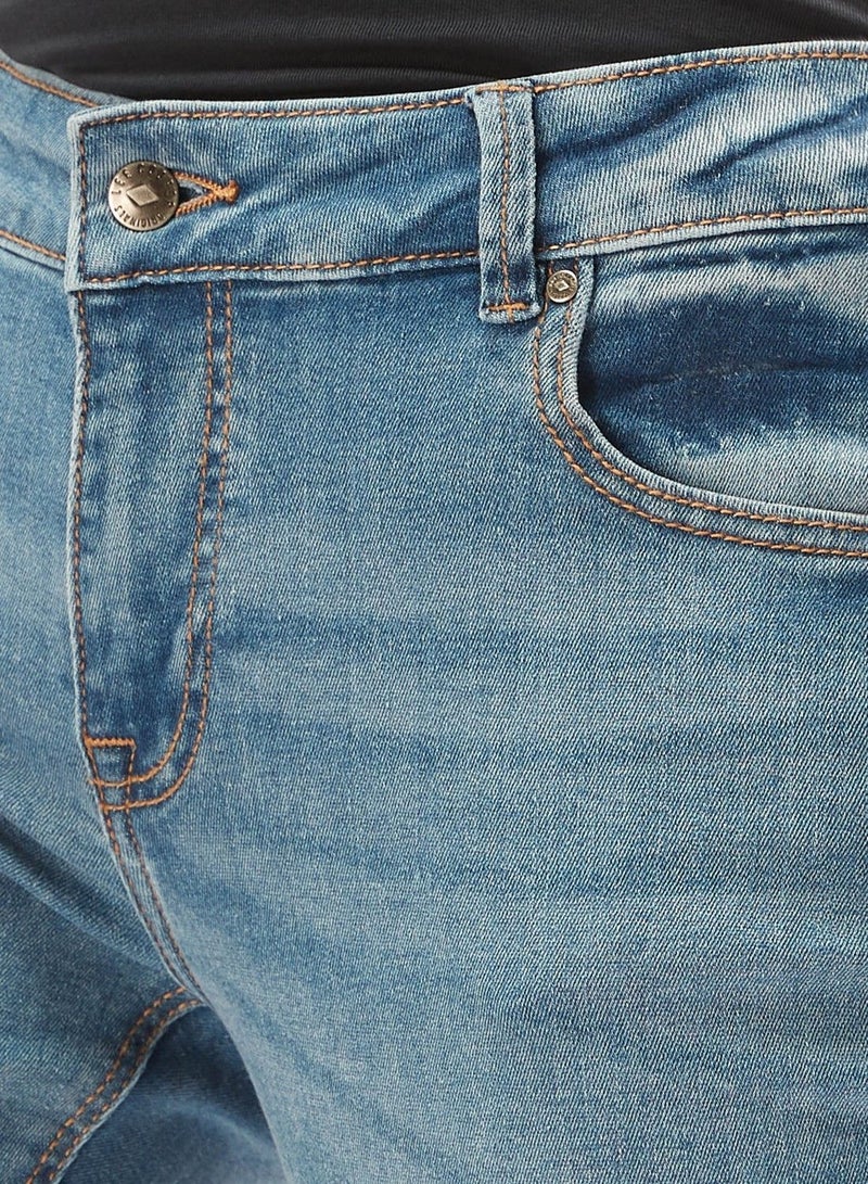 Lee Cooper Lee Cooper Full Length Plain Jeans with Pocket Detail and Belt Loops  - Image 3