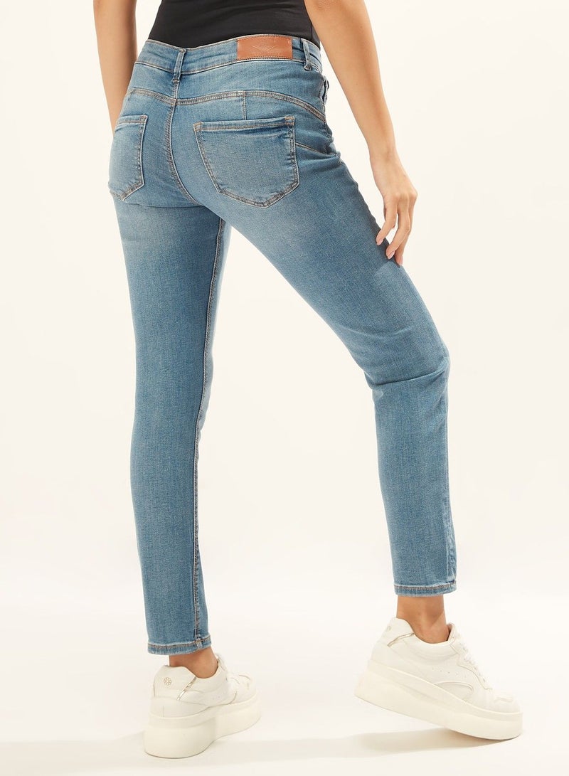 Lee Cooper Lee Cooper Full Length Plain Jeans with Pocket Detail and Belt Loops  - Image 4