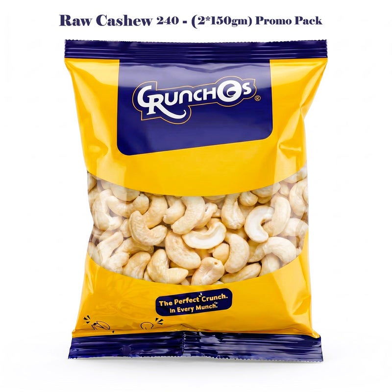 Crunchos Raw Cashew 240 2*150 Gm Promo