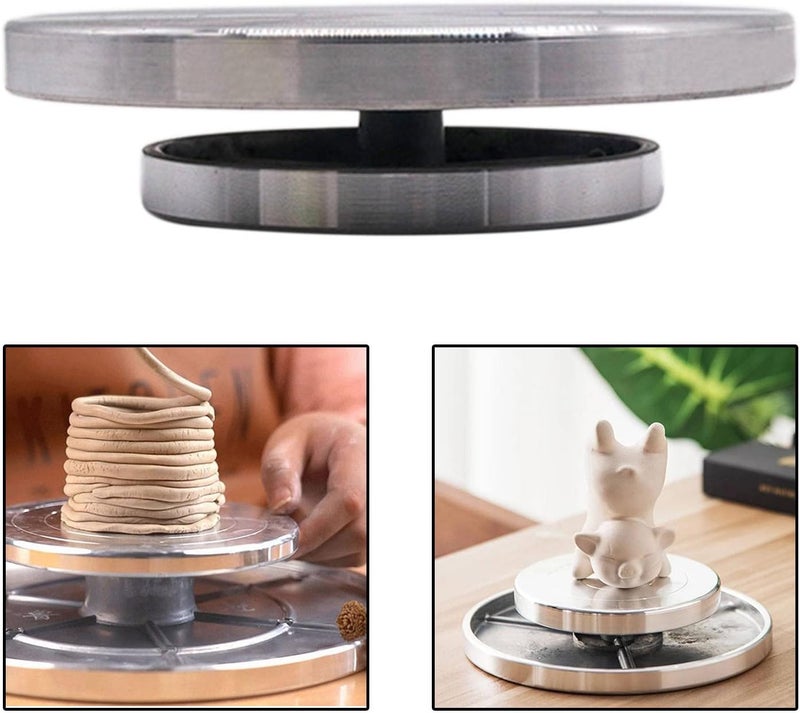 كلاراكو عجلة تشكيل فخارية يدوية مزدوجة الجوانب، قرص دوار لتشكيل الطين الخزفي، أدوات حرفية، 18 سم - Image 4