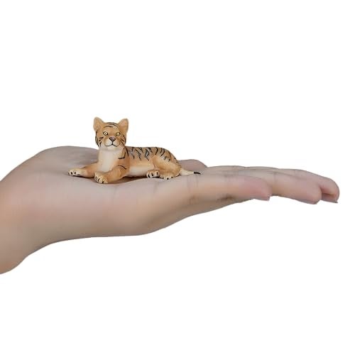 MOJO Tiger Cub Lying Down Realistic International Wildlife Hand Painted Toy Figurine - Image 4