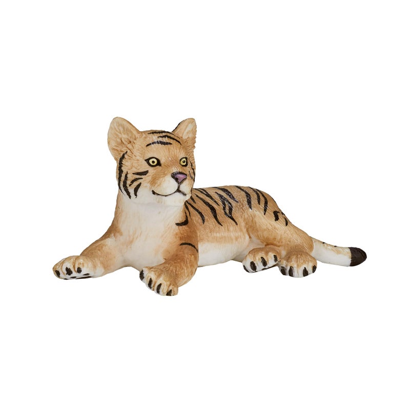 MOJO Tiger Cub Lying Down Realistic International Wildlife Hand Painted Toy Figurine - Image 5