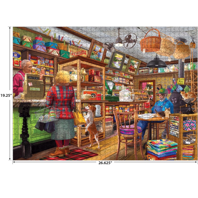 RoseArt - Bigelow Country - Bigelow's Mercantile 1000 Piece Jigsaw Puzzle, Vintage Shop Scene Puzzle for Adults - Image 5