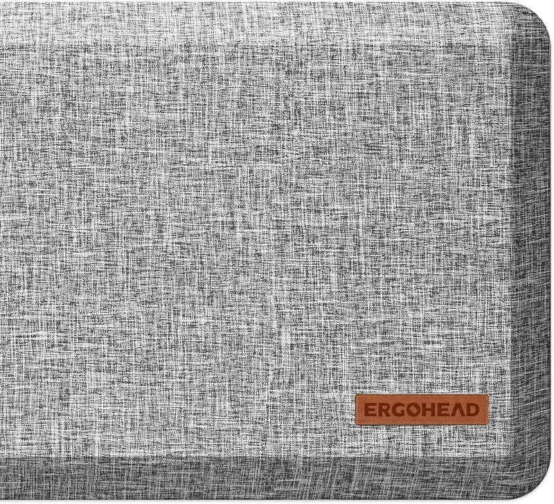 ergohead Anti Slip 7/8 inchs Anti Fatigue Kitchen Floor Mat, Ergonomic Comfort Standing Mat, Waterproof Kitchen Runner for Home, Kitchen, Office, Laundry, Garage (Light Gray, 17.3" x 60" -0.87") - Image 1