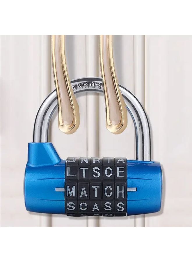 Blue Heavy Duty 5 Digit Mechanical Combination Lock for Suitcases Lockers Cabinets - Image 2