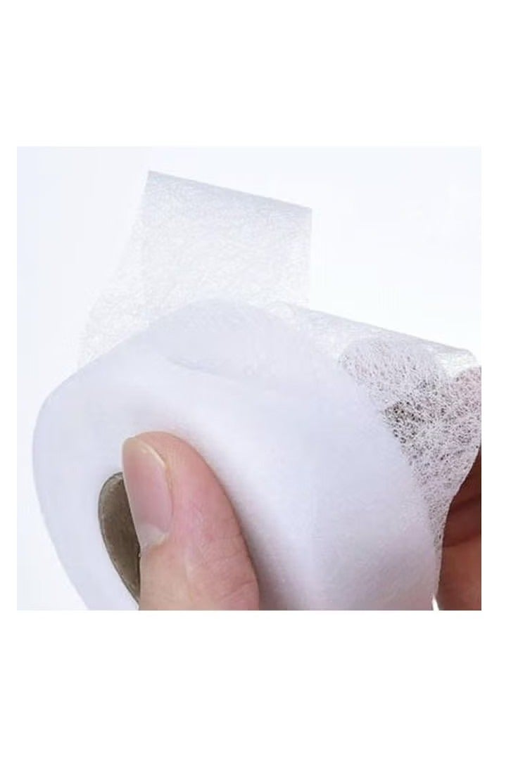 2-Roll Double Sticky Iron-On Fabric Tape, White Iron-On Fabric Tape Heavy Duty Fusible Adhesive Hemming Strip to Repair Curtains Clothes Pants Pillow Case, No Sewing (0.78-inch, 70 Yard) - Image 3