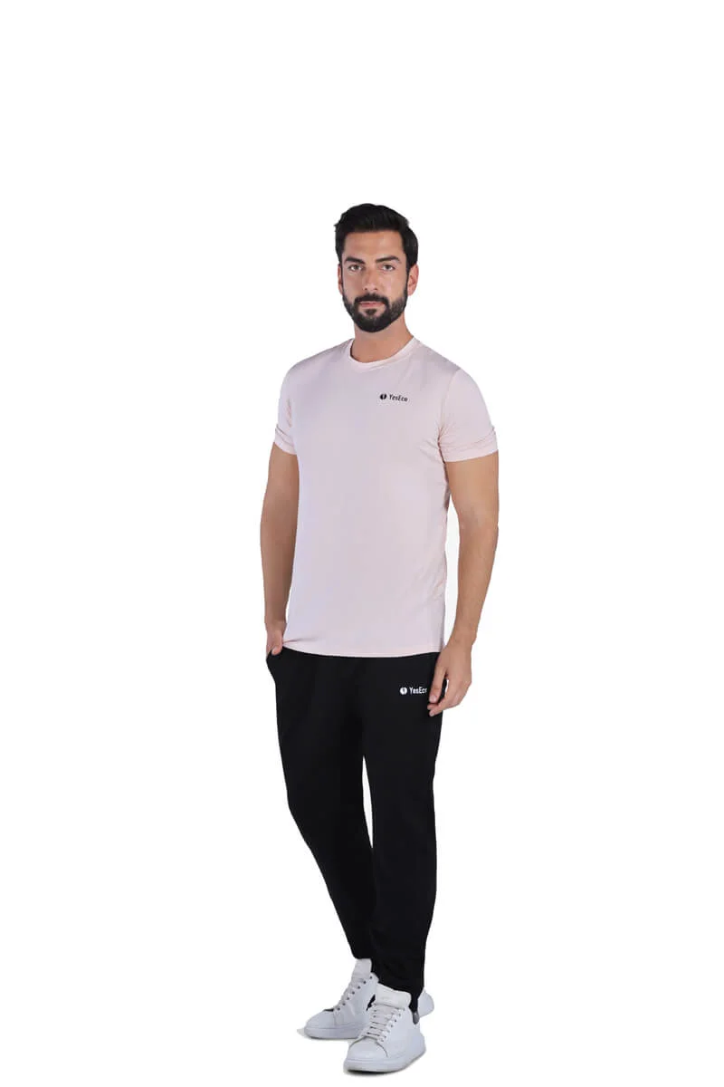 Yeseco  YesEco Men’s Black Track Pants – Soft, Stretchable Bamboo Viscose Activewear – Lightweight, Breathable, Sustainable Joggers for Gym, Travel, or Lounge (Only Pants) for Men | Best Price UAE