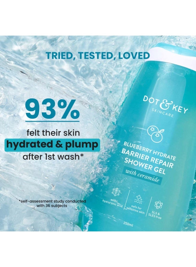 Dot & Key Blueberry Hydrate Barrier Repair Shower Gel | Sulphate Free & Non Drying | Body Wash For Sensitive, Dry & Normal Skin | 250ml - Image 5