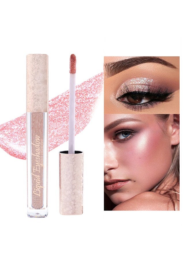 Julystar Liquid Eyeshadow，Makeup For Eyes Liquid Shimmer Sparkle Glow Light Colors Pencil Stick Shiny Long Lasting Waterproof Shining Eye Shadow Sets Metallic Pigments Metals Gloss Sparkling Pen Kit-03  - Image 1