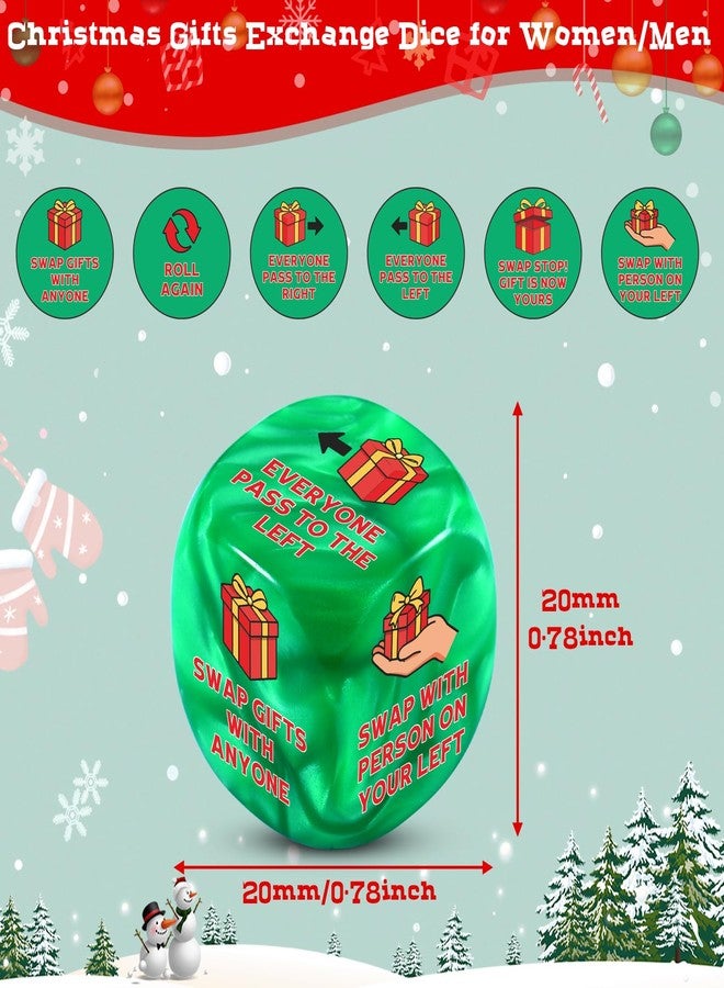 Fleure Esme Santa Swap Gift Exchange Dice - Fun Christmas Games for Friends Adults Family Party - White Elephant Gift Dice Exchange, Xmas Gag Gifts, Stocking Stuffers, Early - Image 3
