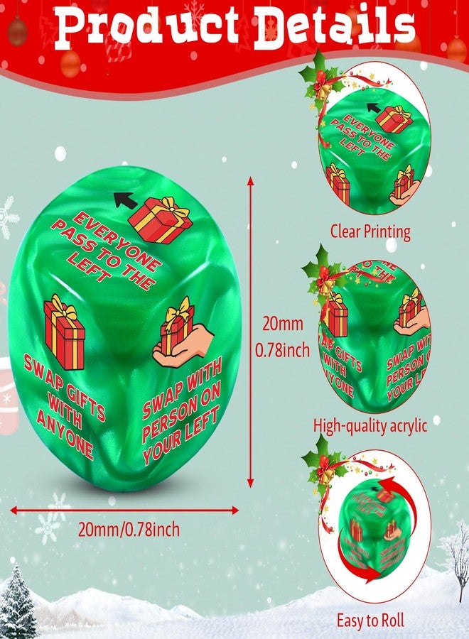 Fleure Esme Santa Swap Gift Exchange Dice - Fun Christmas Games for Friends Adults Family Party - White Elephant Gift Dice Exchange, Xmas Gag Gifts, Stocking Stuffers, Early - Image 2