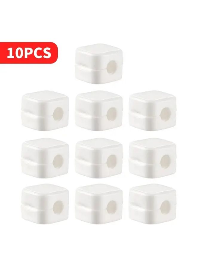 10 Black Magnetic Adhesive Cord Holders No Drill Cable Clips Desk Car Fridge - Image 3