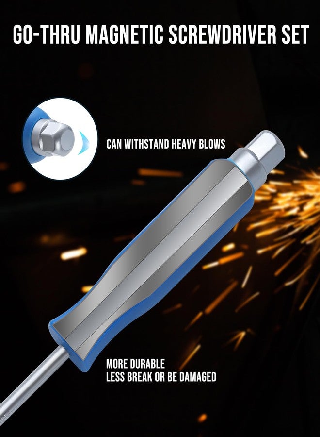 Lichamp مجموعة مفكات براغي Lichamp مكونة من 12 قطعة، مجموعة مفكات براغي مغناطيسية شديدة التحمل، مزودة بعزم دوران عالي، 6 رؤوس فيليبس و6 رؤوس مسطحة - Image 5