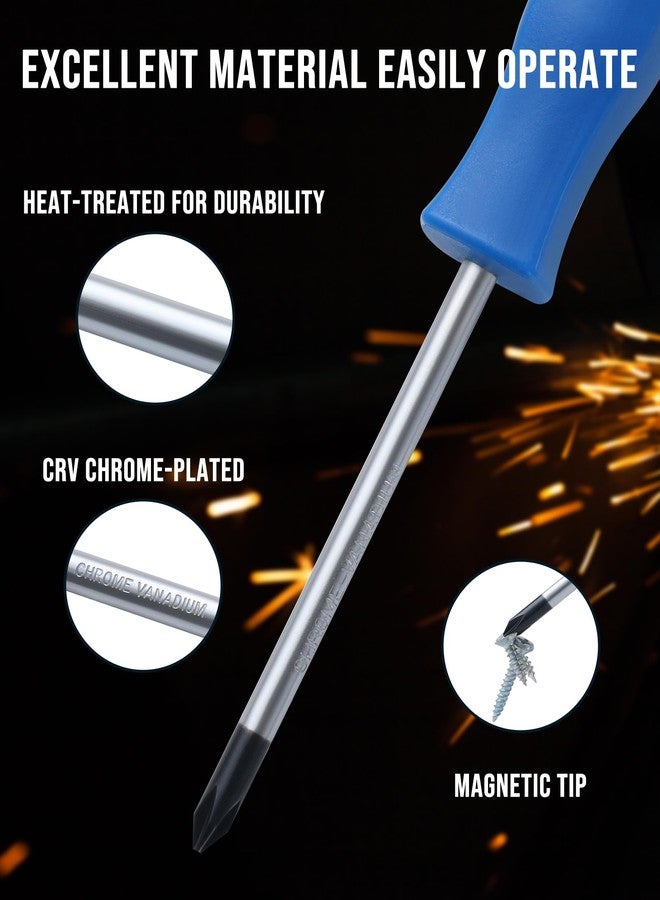 Lichamp مجموعة مفكات براغي Lichamp مكونة من 12 قطعة، مجموعة مفكات براغي مغناطيسية شديدة التحمل، مزودة بعزم دوران عالي، 6 رؤوس فيليبس و6 رؤوس مسطحة - Image 3