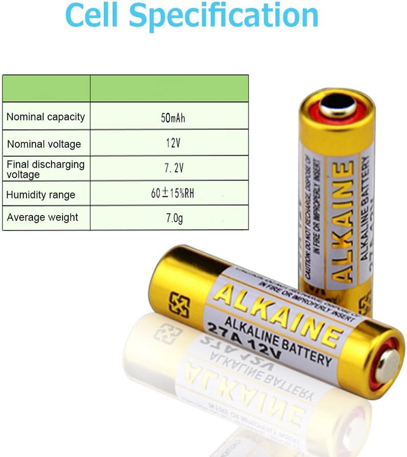 LiCB A27 27A 12V Alkaline Battery (5-Pack) - Image 2