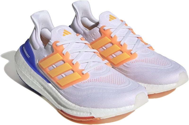ADIDAS Men's Ultraboost Light Sneaker - Ftwr White/Solar Gold/Lucid Blue - Image 5
