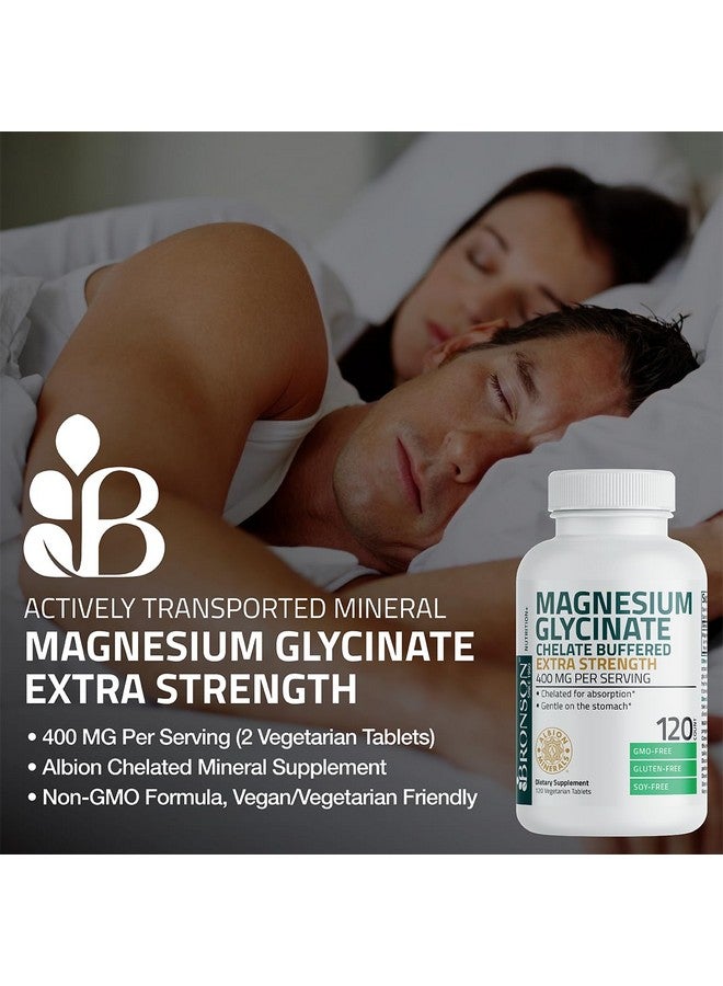 Bronson برونسون مغنيسيوم جليسينات 400 ملغ قوة إضافية، نباتي، مخلب لامتصاص لطيف على المعدة، غير معدّل وراثياً، 60 قرص - Image 3