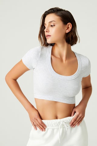 x Melodi Gray Cotton Twill Crop T-Shirt Short Sleeve - pzsku/Z2FF703B28159B50883ABZ/45/_/1738240920/58116b35-635e-47a1-b6e9-6b10987a7aed