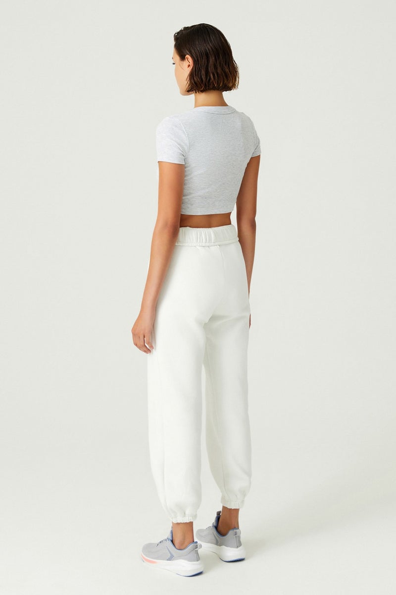 Los Ojos x Melodi Gray Cotton Twill Crop T-Shirt Short Sleeve  - Image 2