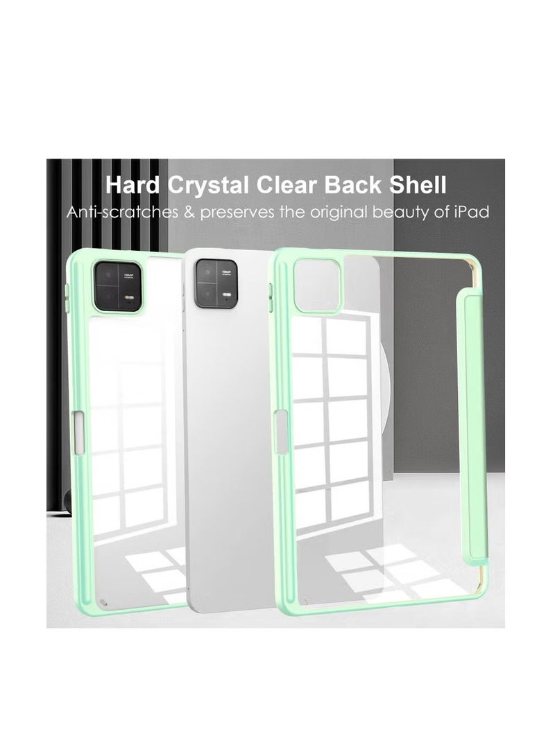 ProElite Smart Flip Case Cover for Xiaomi Mi Pad 6 11 inch Tablet, Transparent Back with Pen Holder, Dark Blue - Image 2