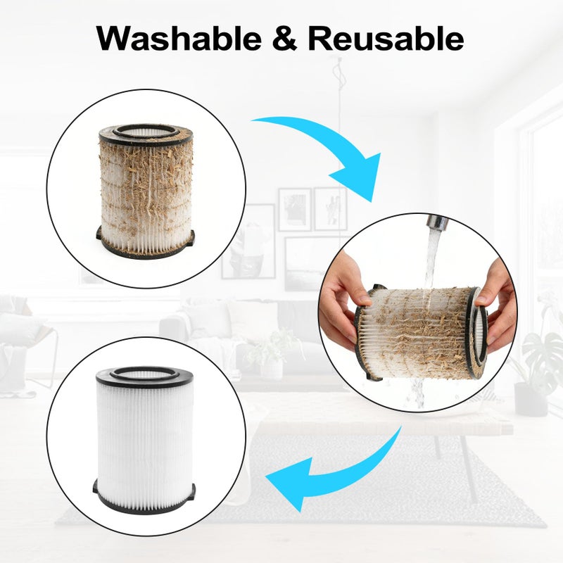 ANBOO 2-Pack VF4000 Replacement Filter for Rigid 72947 Standard Wet dry Vac 5 to 20 Gallon 6-9 Gal Husky Vacuum Compatible WD5500 WD0671 RV2400A RV2600B Vac - Image 5