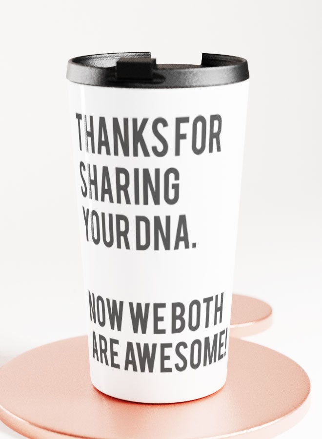 LIT كوب أبيض هدية مضحكة للأب كوب سفر هدية يوم الأب اقتباس مضحك للأب - Image 2