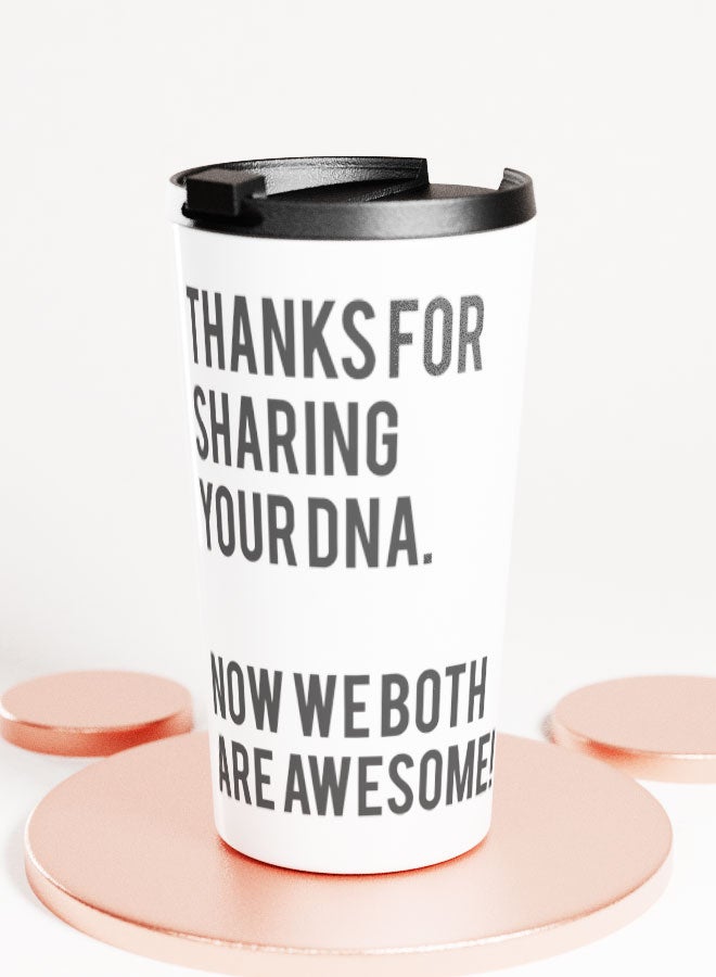 LIT كوب أبيض هدية مضحكة للأب كوب سفر هدية يوم الأب اقتباس مضحك للأب - Image 1