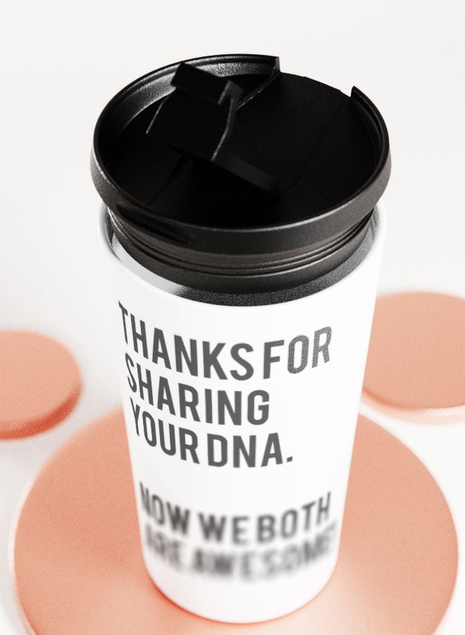 LIT كوب أبيض هدية مضحكة للأب كوب سفر هدية يوم الأب اقتباس مضحك للأب - Image 5