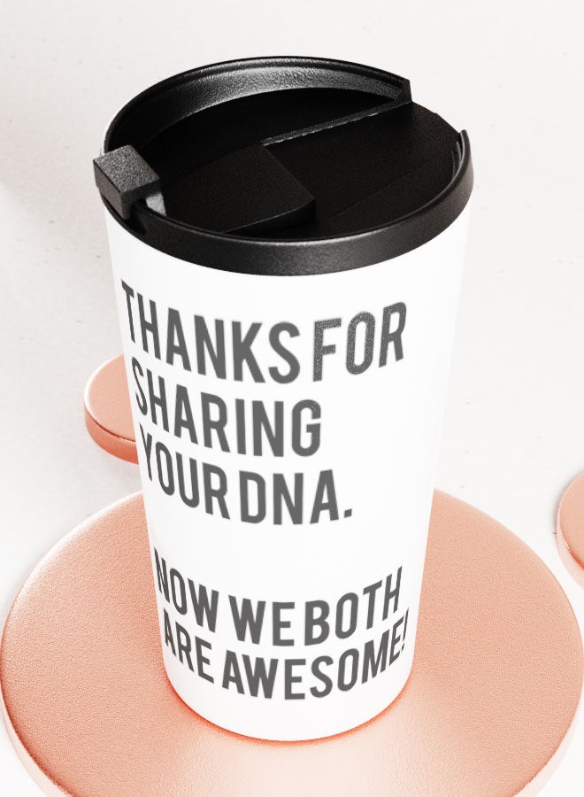 LIT كوب أبيض هدية مضحكة للأب كوب سفر هدية يوم الأب اقتباس مضحك للأب - Image 3