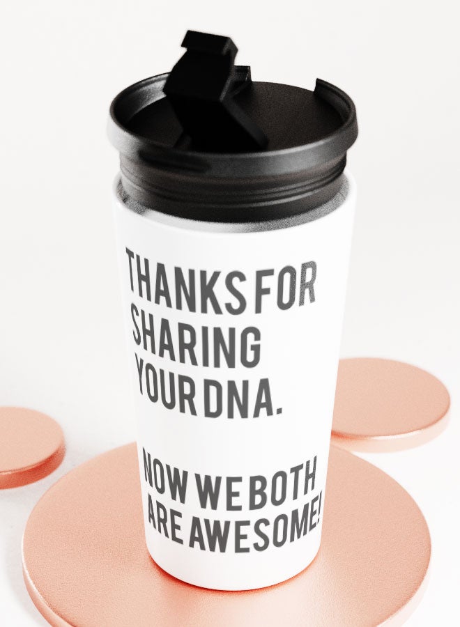 LIT كوب أبيض هدية مضحكة للأب كوب سفر هدية يوم الأب اقتباس مضحك للأب - Image 4