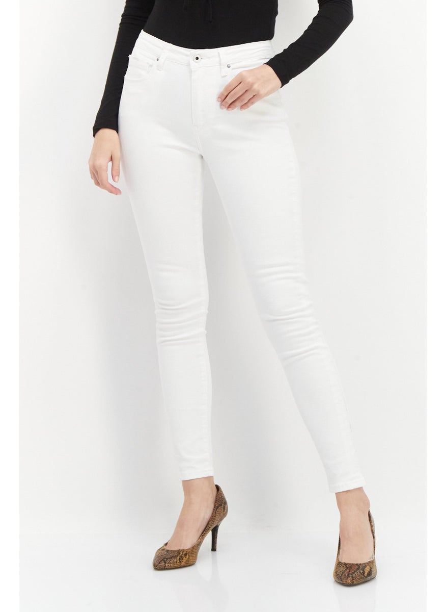 Pepe Jeans Women Skinny Fit Solid Non Stretcher Jean, White  - Image 1