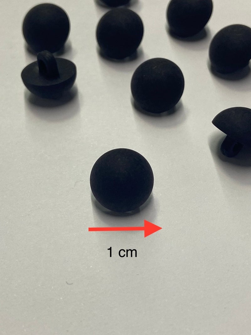 Karan Tuhafiye Karan Haberdashery Matte Pearl Blouse Button, Set of 10, Black - Image 3
