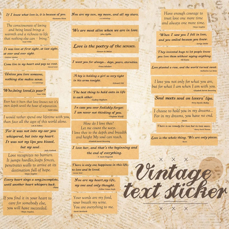 Outus 50 Sheets Talk Scrapbook Stickers Vintage Aesthetic Quote Phrases Words Scrapbooking Stickers for DIY Crafts Journaling Supplies Journal Collage Album Embellishment - Image 4