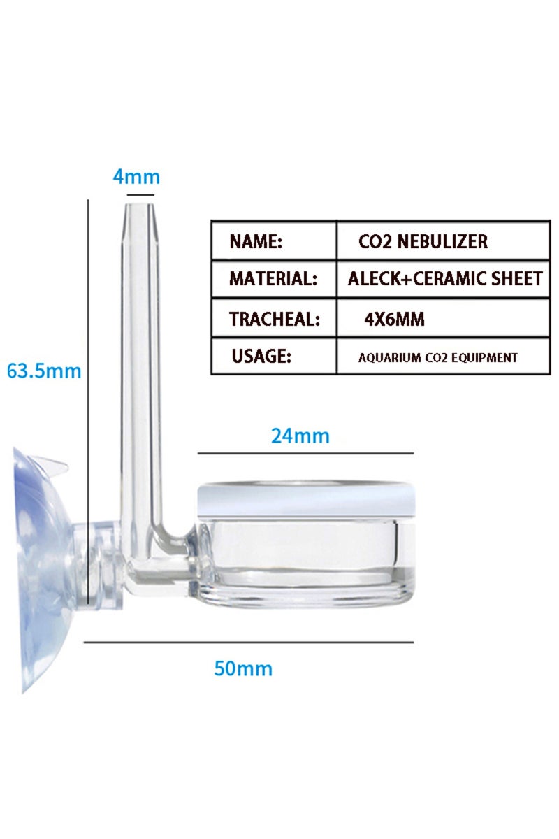 erorex CO2 atomizer Aquarium CO2 Nebulizer Fish Tank Generator Pressure Reducing Valve Accessories Nano Int
