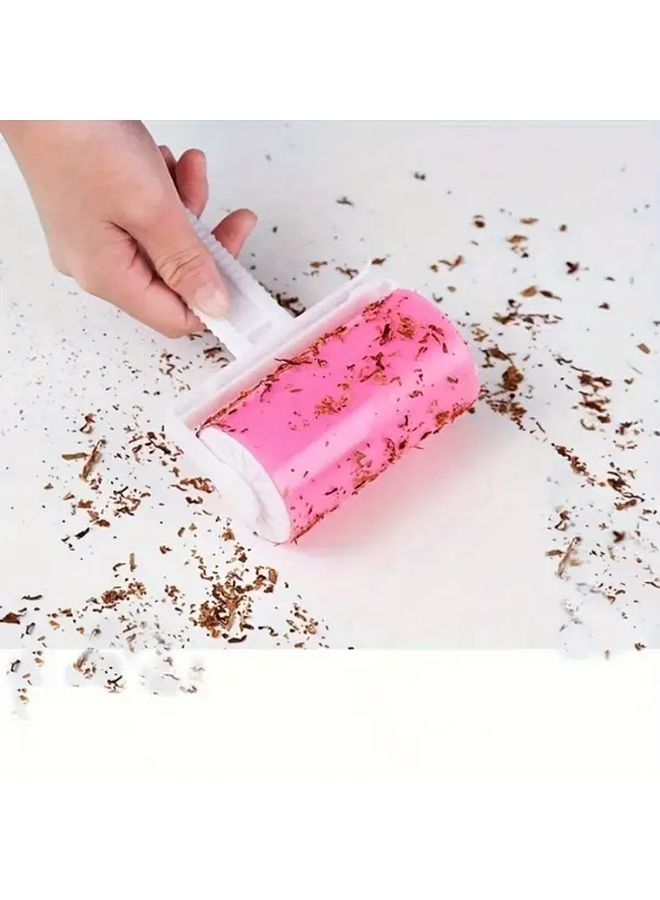 Pink Multi-Use Portable Washable Lint Roller Anti-Static Pet Hair Remover - Image 2