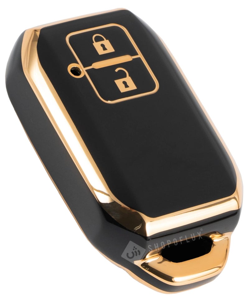 Shopoflux® TPU Key Cover Compatible with Baleno, Grand Vitara, XL6, Swift, Brezza, Celerio, Ignis, Ertiga, Dzire, Fronx, Urban Cruiser, Rumion, Glanza, Hyryder,Victoris (Black) - Image 1