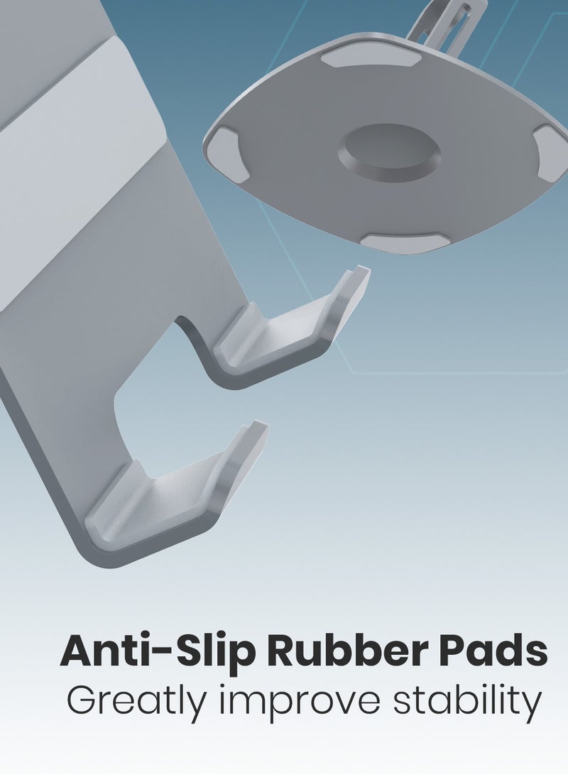 Moxedo Bi-Axial Mobile Phone and Tablet Stand 360° Rotating Base Height Adjustable Foldable Design Aluminum Tablet and Phone Holder for Desk Compatible with 4 to 9.7” Devices - Image 5