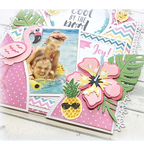 DDeehs 7PCS Hawaiian Flower Leaf Metal Die Cuts,Spring Flower Leaves Card Cutting Dies Cut Stencils DIY Scrapbooking Album Decorative Embossing Paper Dies Festival Card Making - Image 4