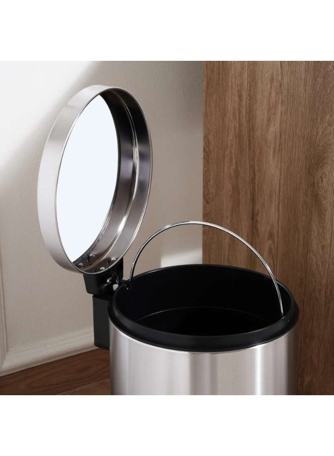 Pan Home سلة مهملات معدنية بدواسة ناعمة للإغلاق اليومي 36X30.2X44 سم 20 لتر - كروم - Image 4