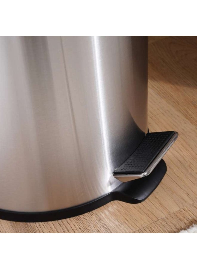 Pan Home سلة مهملات معدنية بدواسة ناعمة للإغلاق اليومي 36X30.2X44 سم 20 لتر - كروم - Image 3