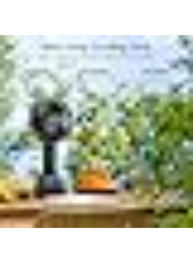 Oraimo Portable Fan & Desk Fan with Base 2-in-1, 17H Battery Life, 3-Speed Cooling, 7 Mood Light Handheld Fan Rechargeable USB-C, Ultra-Light 180g, Small Fan Personal Leather Grain Design Cozy Handle - Image 4