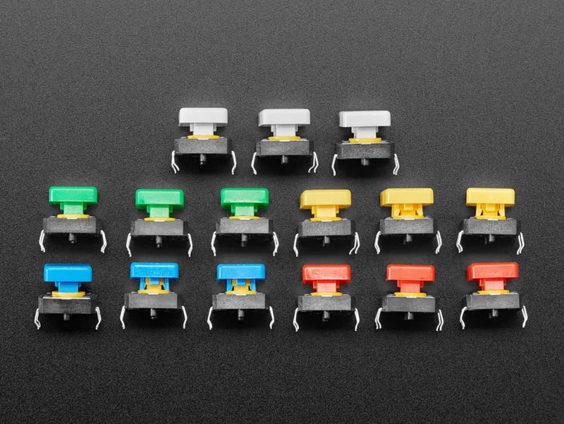 Adafruit Colorful Square Tactile Button Switch Assortment - 15 Pack [ADA1010] - Image 5