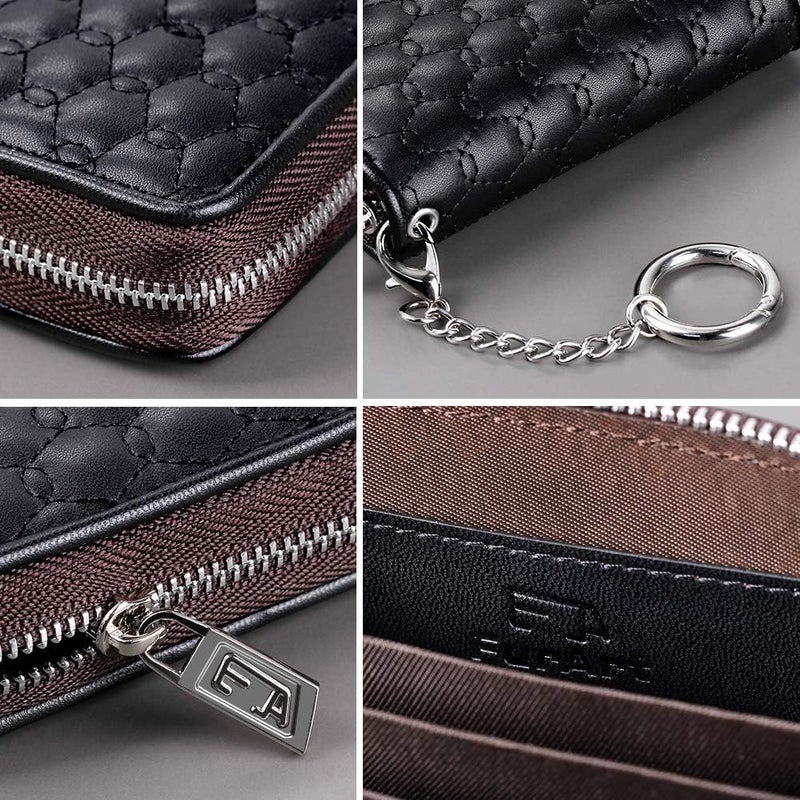 FurArt Zipper Wallet Women, RFID Blocking Credit Card Wallet, Business Card Holder, Compact Size KeyChain Wallet - Image 3